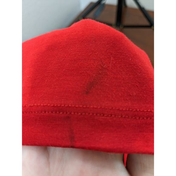 Sunro Long Sleeve Bodysuit Medium Red V Neck Layering One Piece Snap Casual Work - Picture 8 of 9